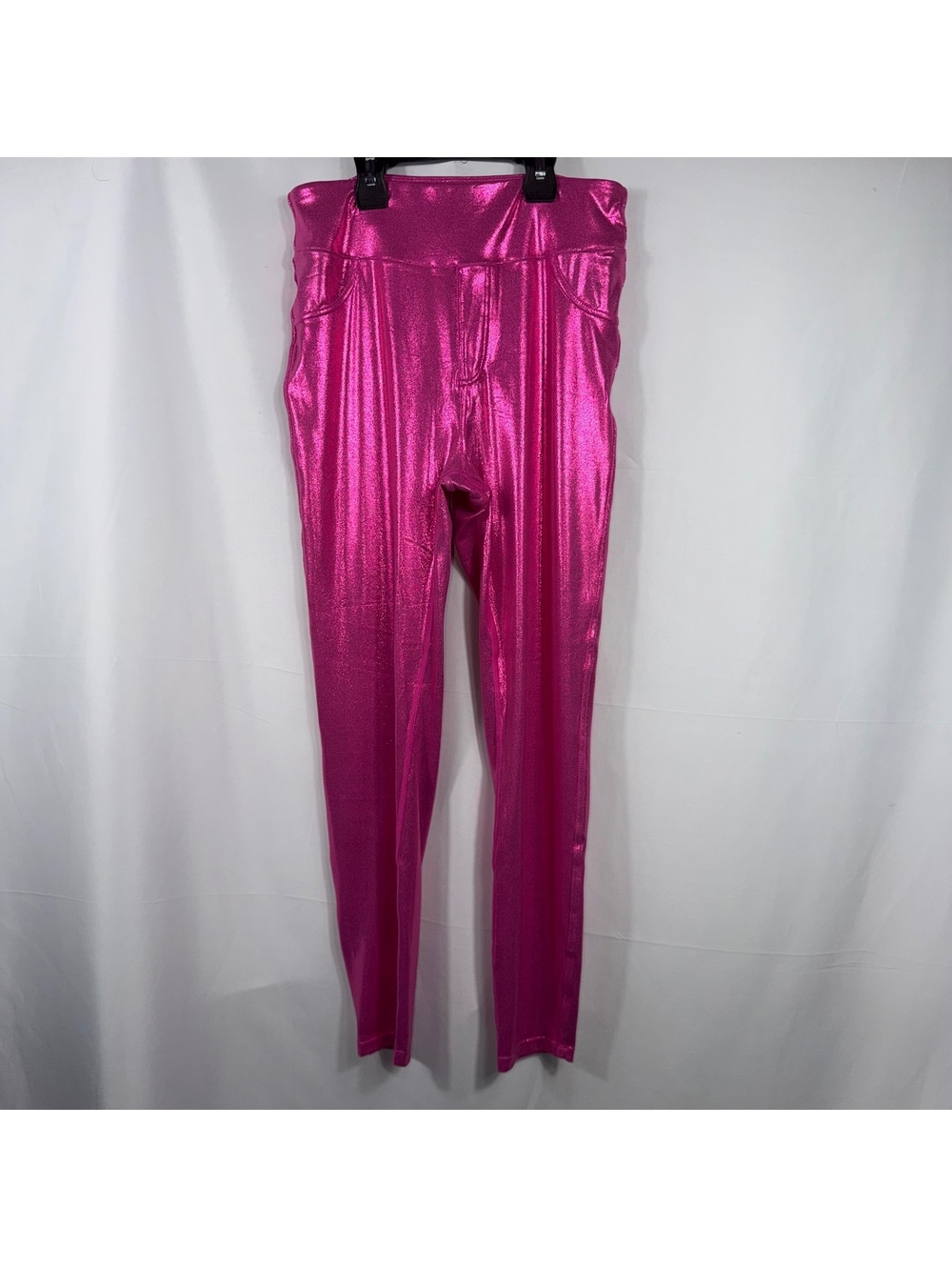 Halara Metallic Hot Pink High Rise Leggings M NWT